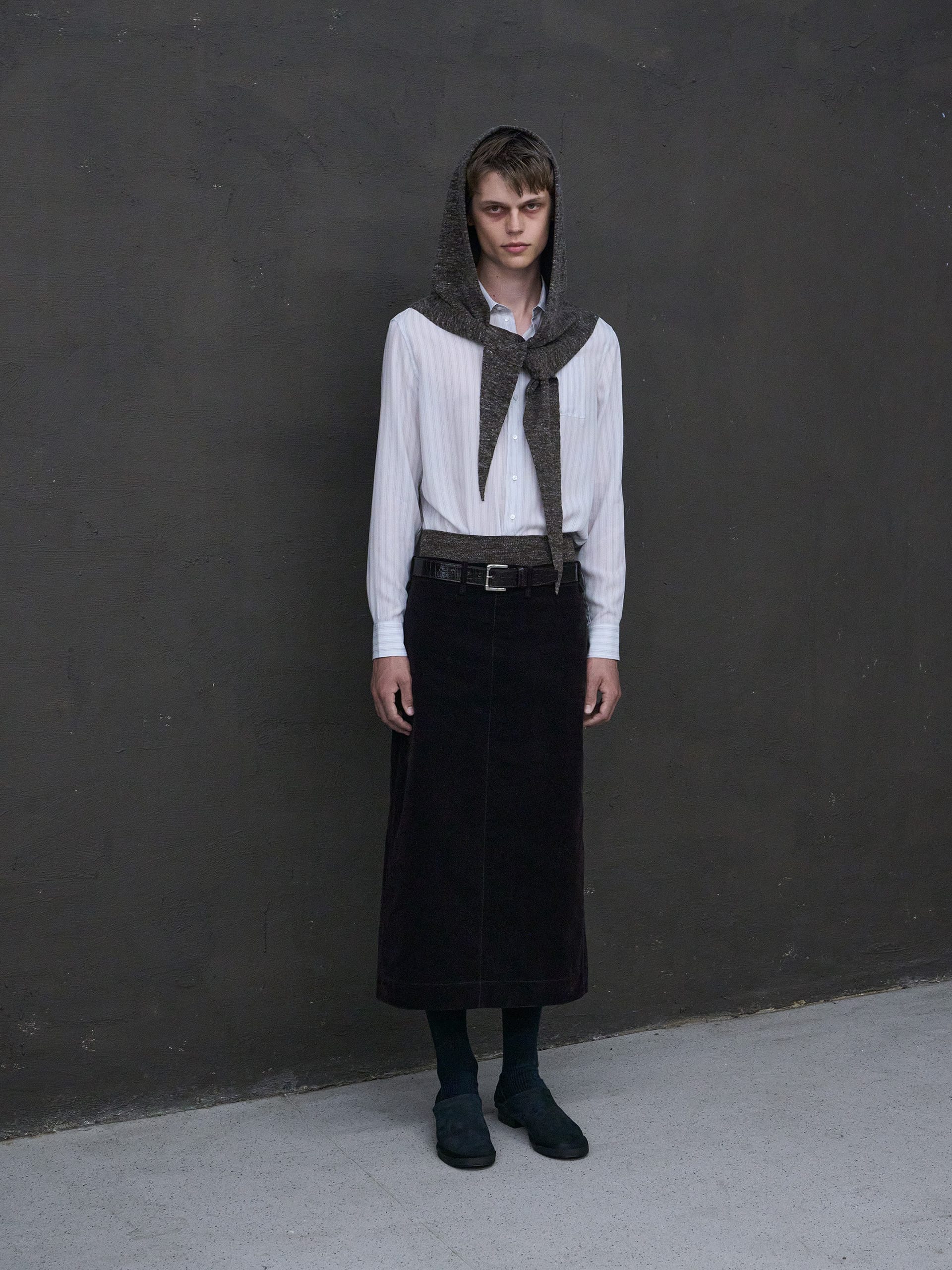 OMAR AFRIDI Dress Shirt / White Stripe - NIGHTHAWKS