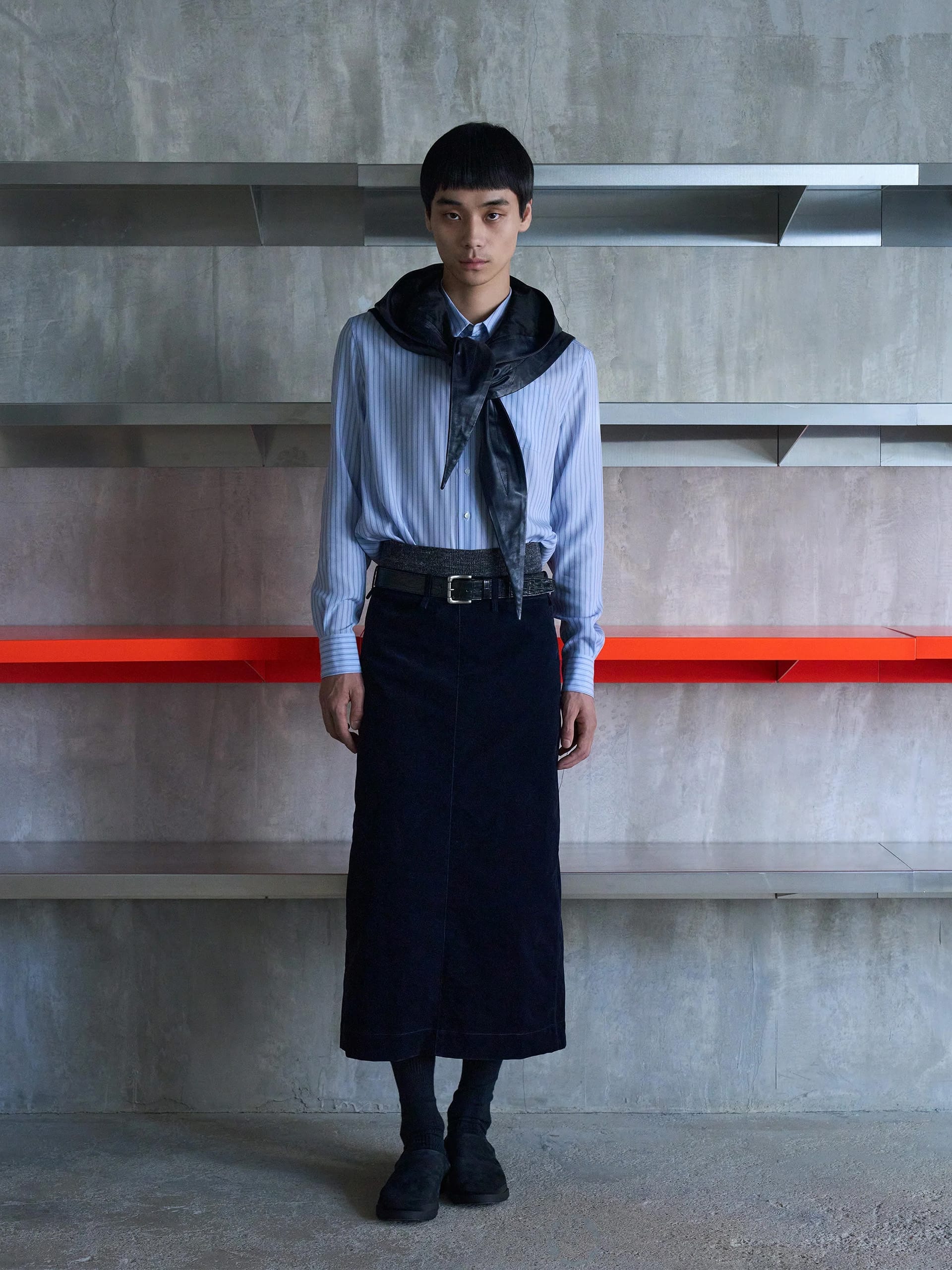 OMAR AFRIDI Dress Shirt / Blue Stripe - NIGHTHAWKS